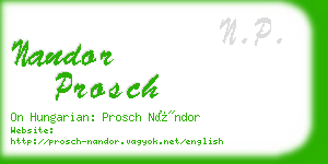 nandor prosch business card